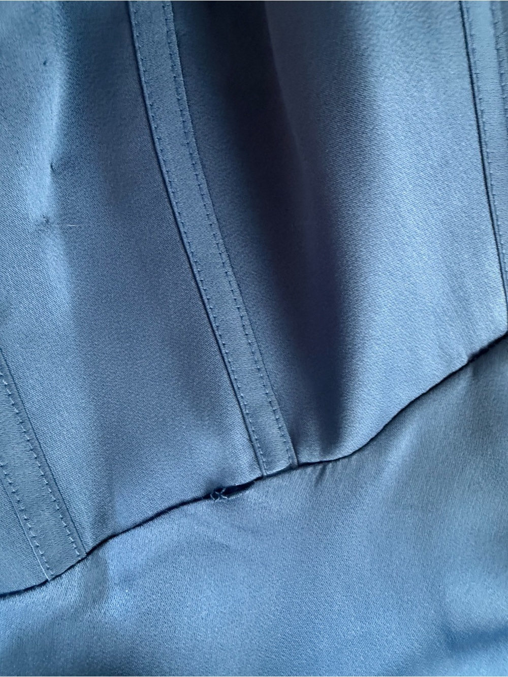Astr Blue Satin Corset-Style Slip Gown - Picture 13 of 15